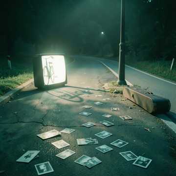 旧电视与单车道