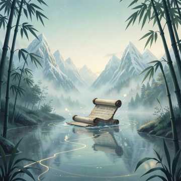 残绢点墨