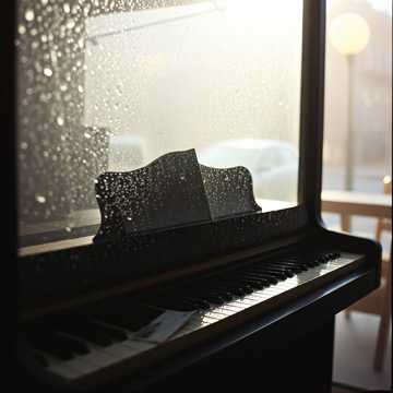 琴键落成雨