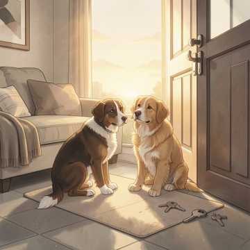 Two Paws by the Door