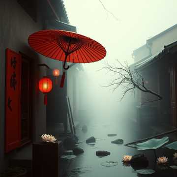纸伞停钟