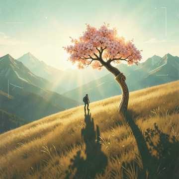 手杖开成桃林