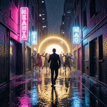 霓虹雨巷
