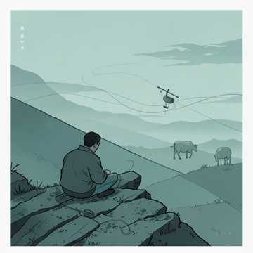 山坡上的人