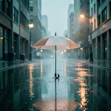 双人伞的雨