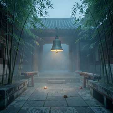 檐角风铃未响