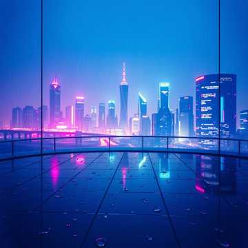 霓虹雨夜