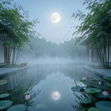 心镜照山月