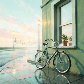 停泊在晴日路口
