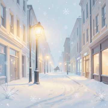 雪落满空街