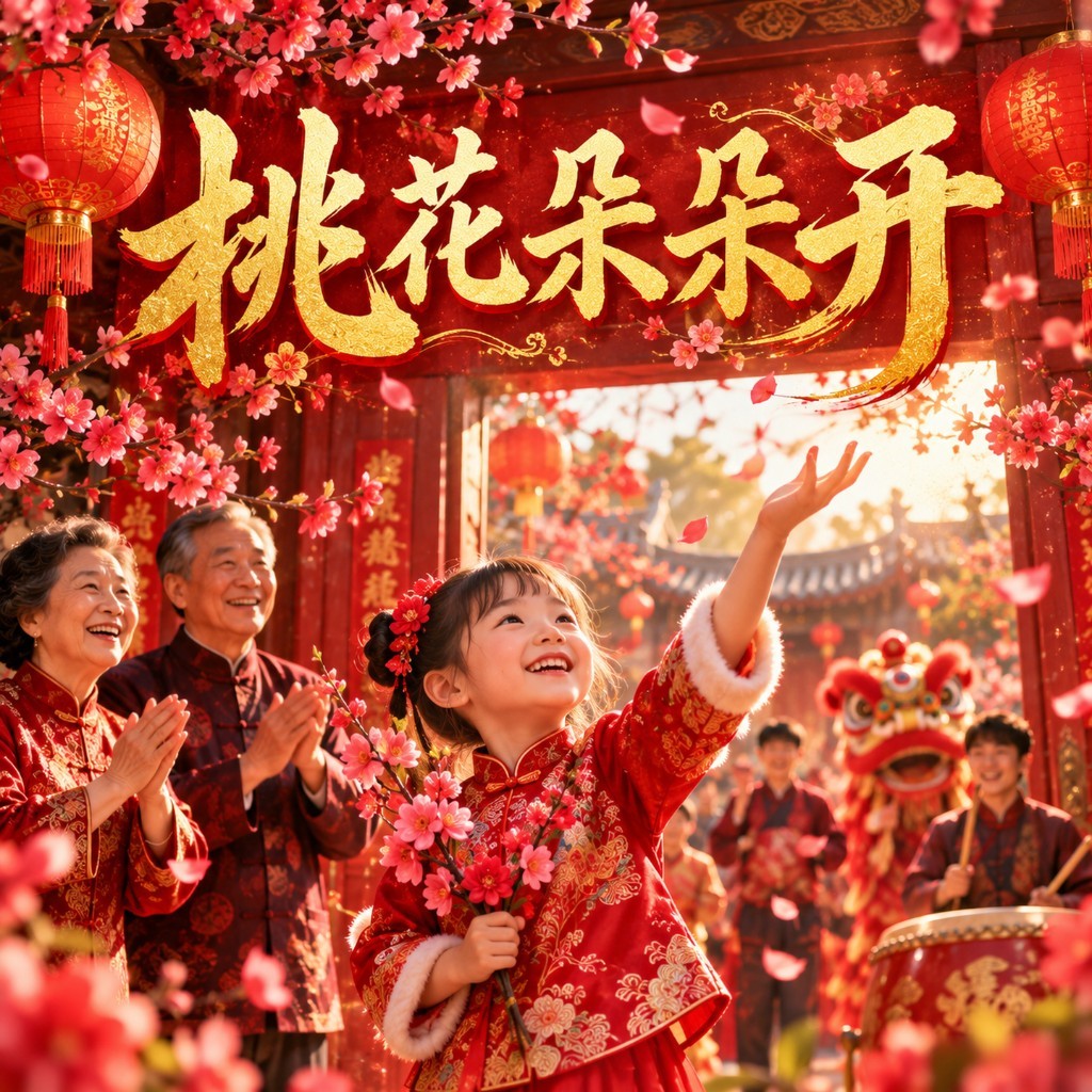 桃花朵朵开
