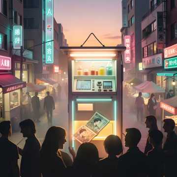 第一张钞票的夕阳