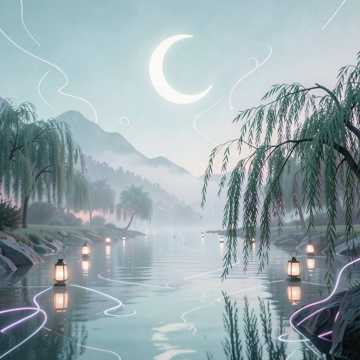 摇碎满月春江