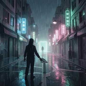 路灯挽留晚风