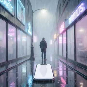 雨后街灯