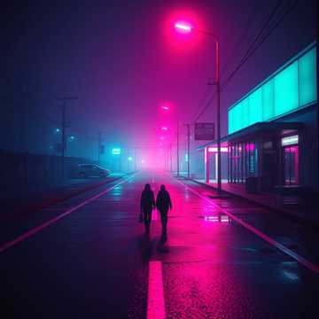 霓虹味柏油路