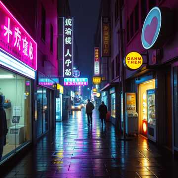 霓虹还亮着