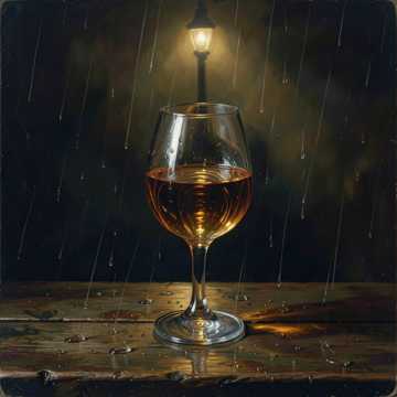 雨把路灯酿成酒