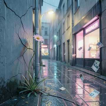 冷巷街灯