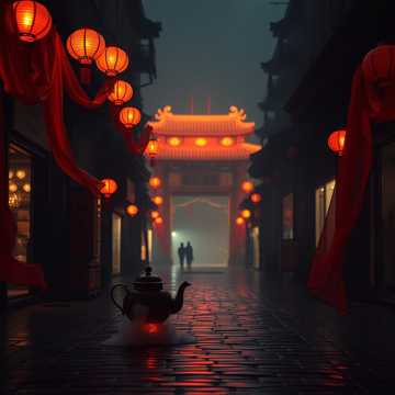 十里灯河踏长街