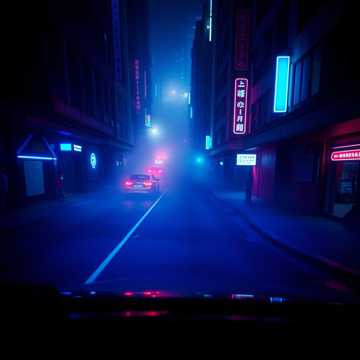 霓虹甩尾夜