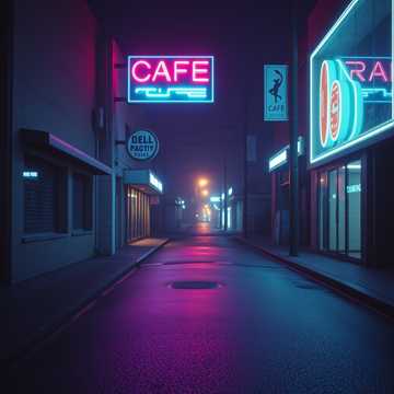 长街霓虹寂