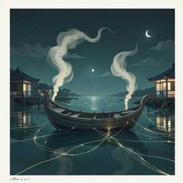 一帘霜静抚琴音