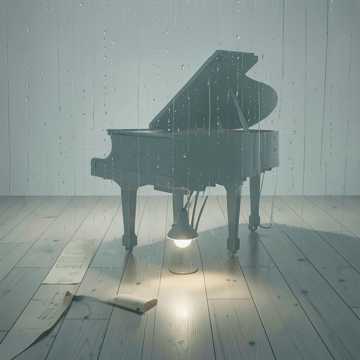 钢琴上褪色的雨