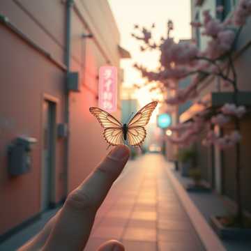 掌心蝴蝶结