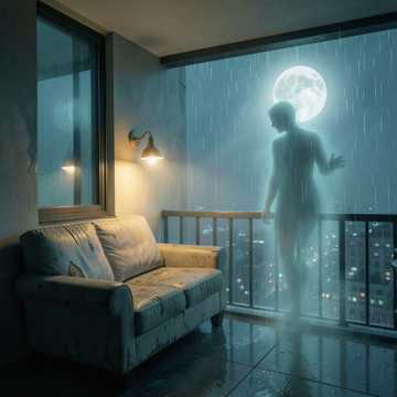 屋檐听雨声