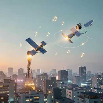 两颗同步轨