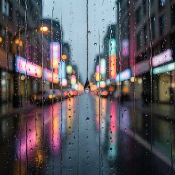 雨滴敲窗的夏夜-版本2