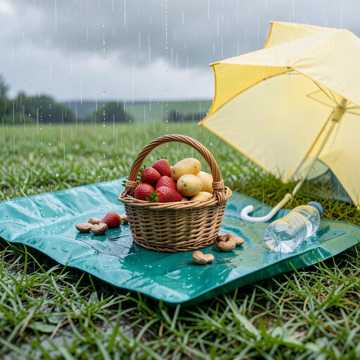 雨把垫子收走