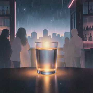 灯影里的空杯