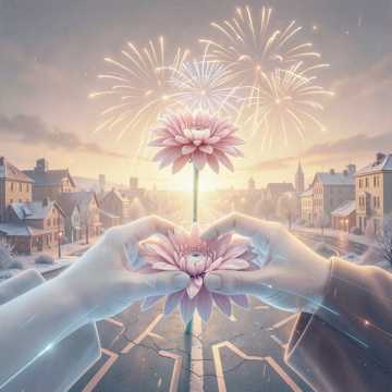 白手捧霜花