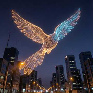 凤鸟纹低空飞行