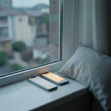 雨珠坠过窗缝