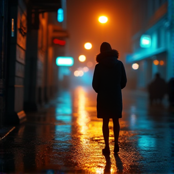霓虹雨巷