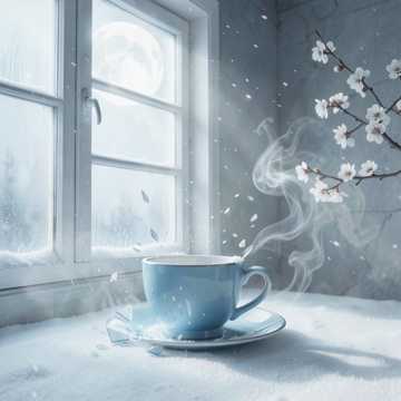 雪落青瓷盏