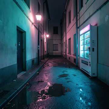霓虹褪色的街