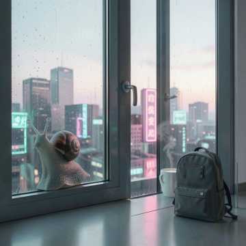 窗上的蜗牛