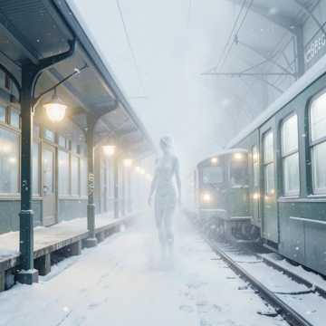 雪夜列车汽笛