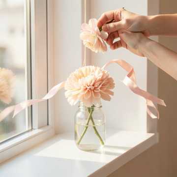 手心的绒花