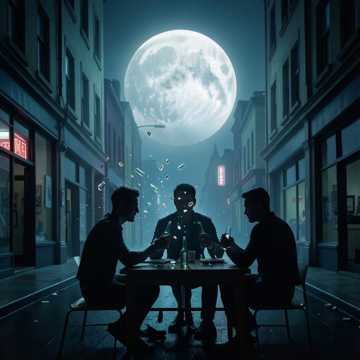 酒瓶摔碎的月亮
