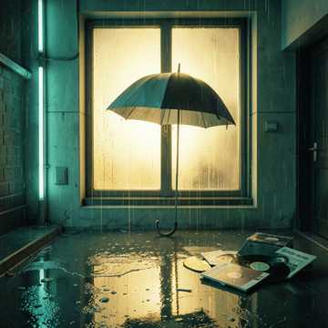 雨丝落进光