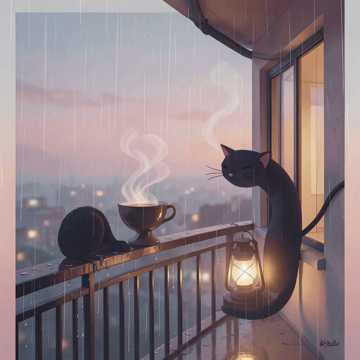 雨滴落在谁肩膀