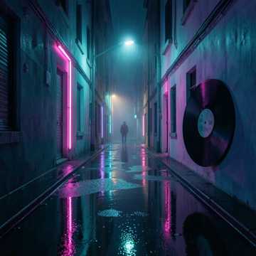 霓虹雨巷
