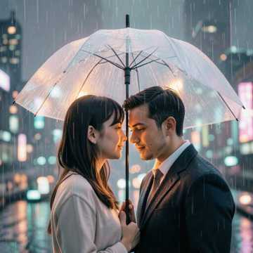 雨天拥抱