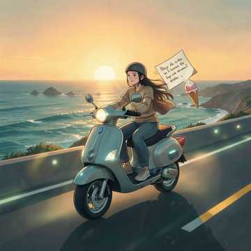 落日纸条风