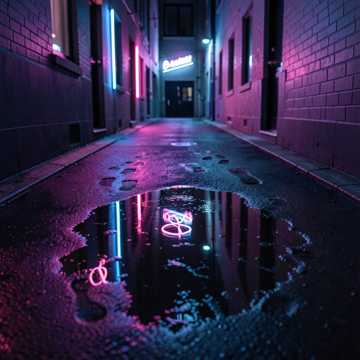 霓虹烫脚印